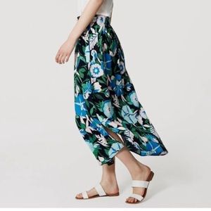 LOFT Jungle Floral Maxi Dress w Pockets